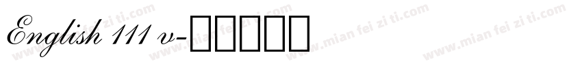 English 111 v字体转换
